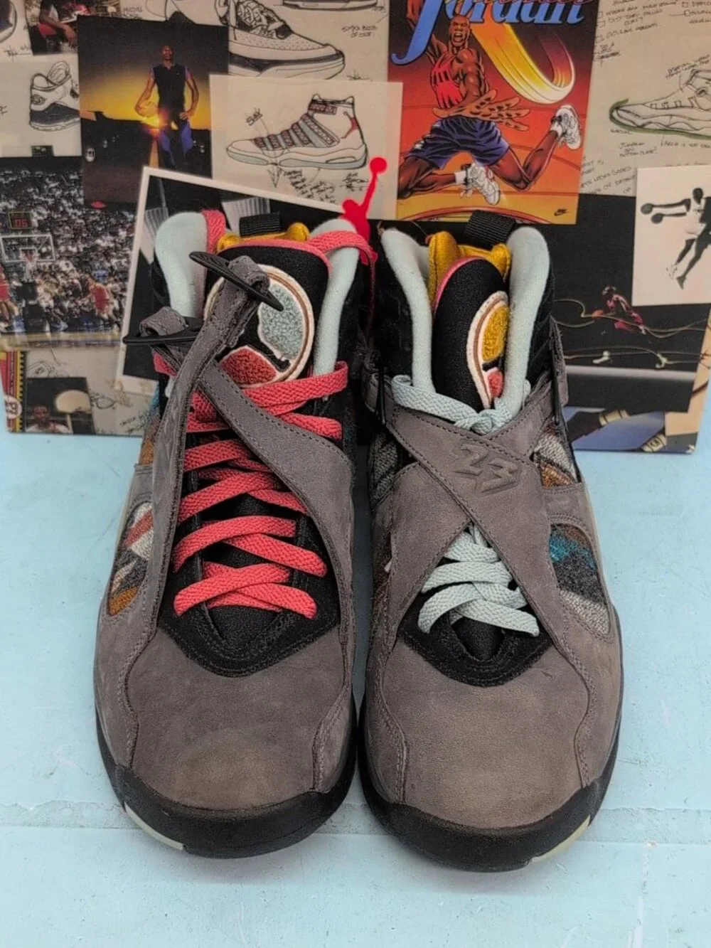 Air Jordan 8 Retro N7 Sneakers Men's Shoes US 8 Thunder Gray Black CQ9601-001